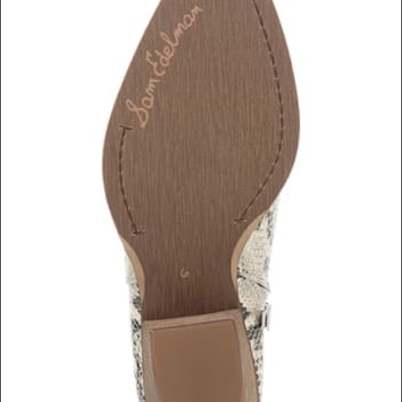 NWOT SAM EDELMAN Neena Snake Leather Booties - Picture 7 of 8